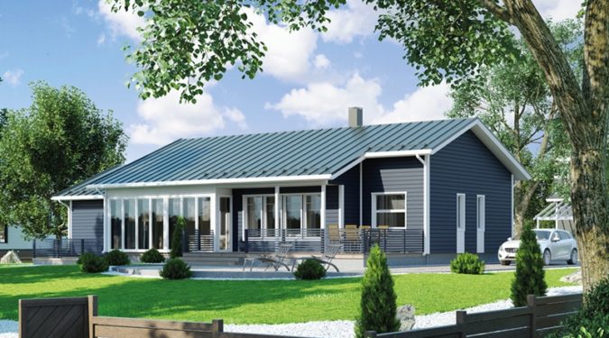 Modern prefab house Europe offering affordability and style.