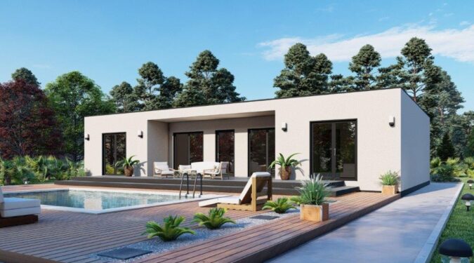 Experience the elegance of a modern prefab home with a fast construction time.