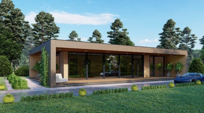 Modern factory-built home offering affordability and style.